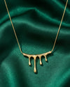 Priva Liquid Drop Gold Necklace
