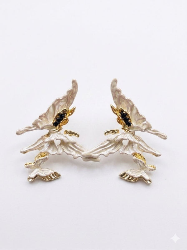 Angel White Earrings