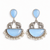 Priva Meher Sky Blue Oxidised Jhumka