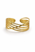 Priva Aurora Crossline Gold Cuff Bracelet
