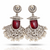 Chaand Saaj Earrings with Maroon Stone