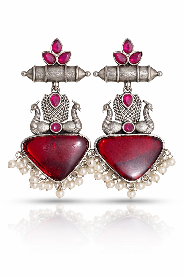 Meher Maroon Jhumkas