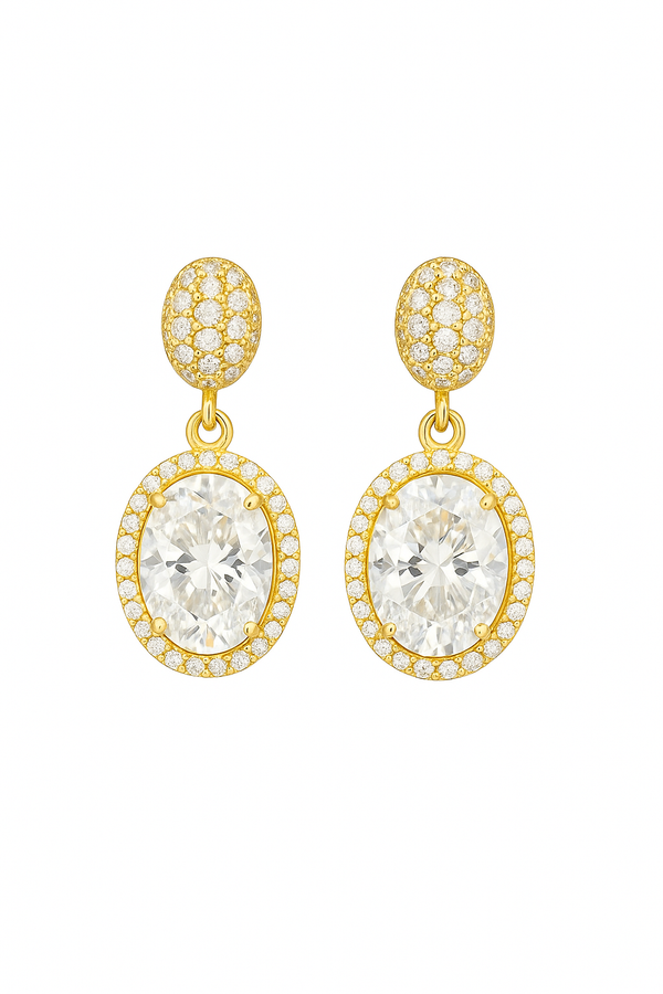 Priva Aurelia Halo Drop Earrings