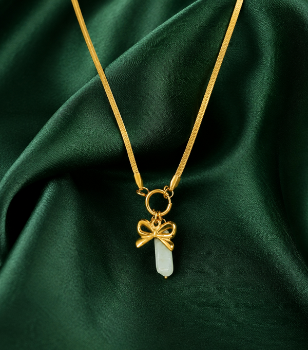Priva Celeste Bow Charm Necklace
