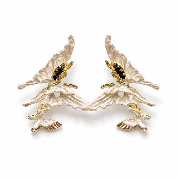 Angel White Earrings