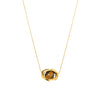 Priva Tiger Eye Gold Pendant Necklace
