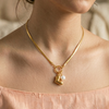 PrivaPearl Charm Gold Necklace