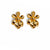 Priva Radiant Petal Gold-Plated Stud Earrings