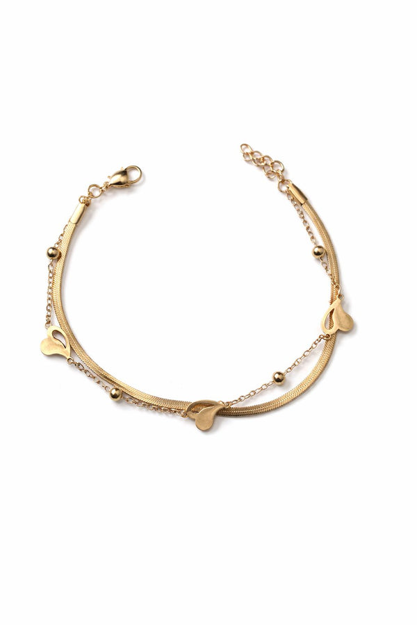 Priva Sweet Hear Bracelet with Snake chain