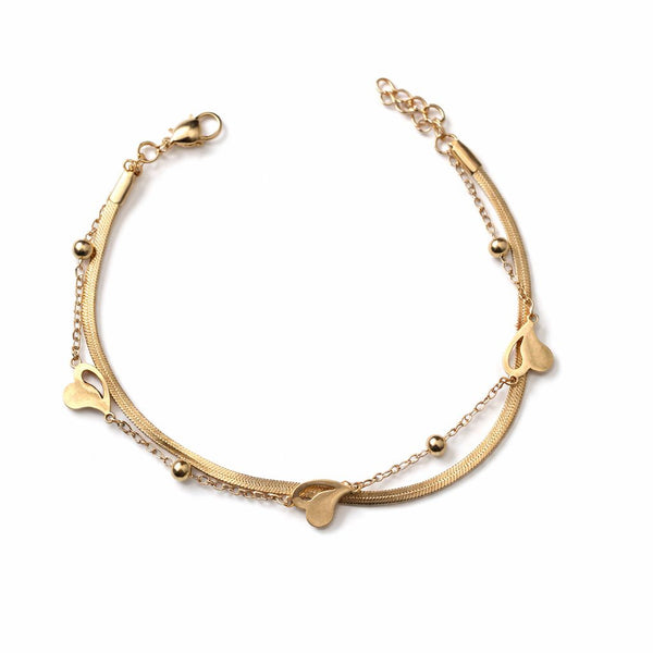Priva Sweet Heart Bracelet with Snake chain
