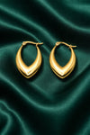 PrivaV Shaped Gold Plated Hoop Earrings