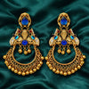 Priva Royal Blue Chandbali Jhumka