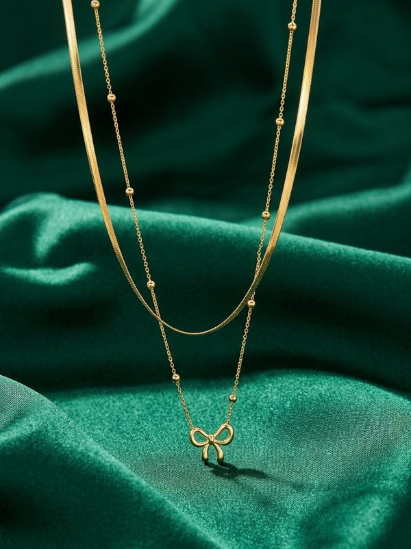 Priva Double Layer Snake chain with Bow