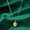 Priva Resin ArtGold Pendant Necklace
