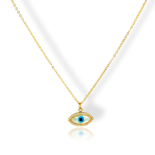 Priva Evil Eye Gold Pendant Necklace