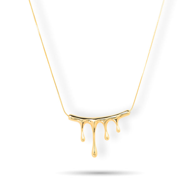 Priva Liquid Drop Gold Necklace