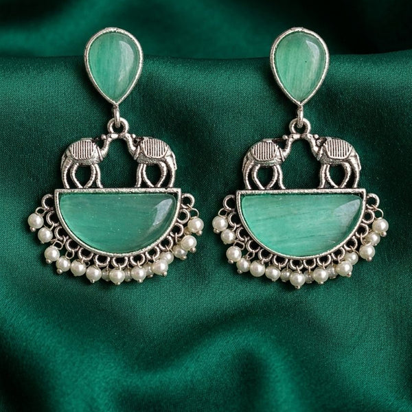 Priva Meher Mint Oxidised Jhumka