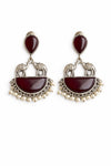 Meher Ruby Oxidised Earrings