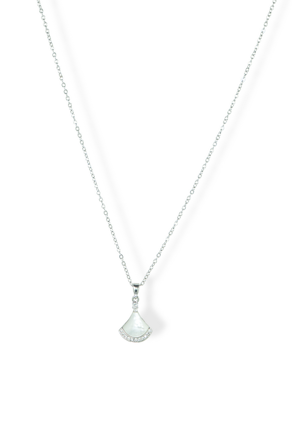 Priva Moon Petal Silver Anti Tarnish Necklace