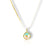 Priva Floral Enamel Gold Pendant Necklace.