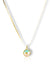 Priva Floral Enamel Gold Pendant Necklace.