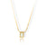 Priva White Stone Gold Pendant Necklace