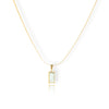 Rectangular Crystal Gold Pendant Necklace for Women | Priva