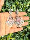 Tarini Pastel Charm Statement Earrings with Pearl Drops