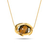 Priva Tiger Eye Gold Pendant Necklace
