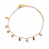 Priva Crystal Leaf Charm Bracelet