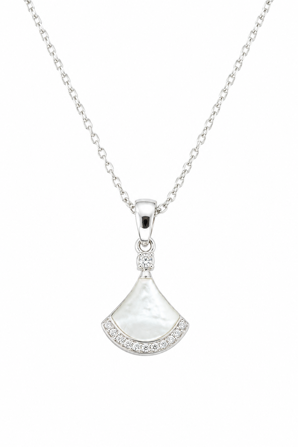 Priva Moon Petal Silver Anti Tarnish Necklace