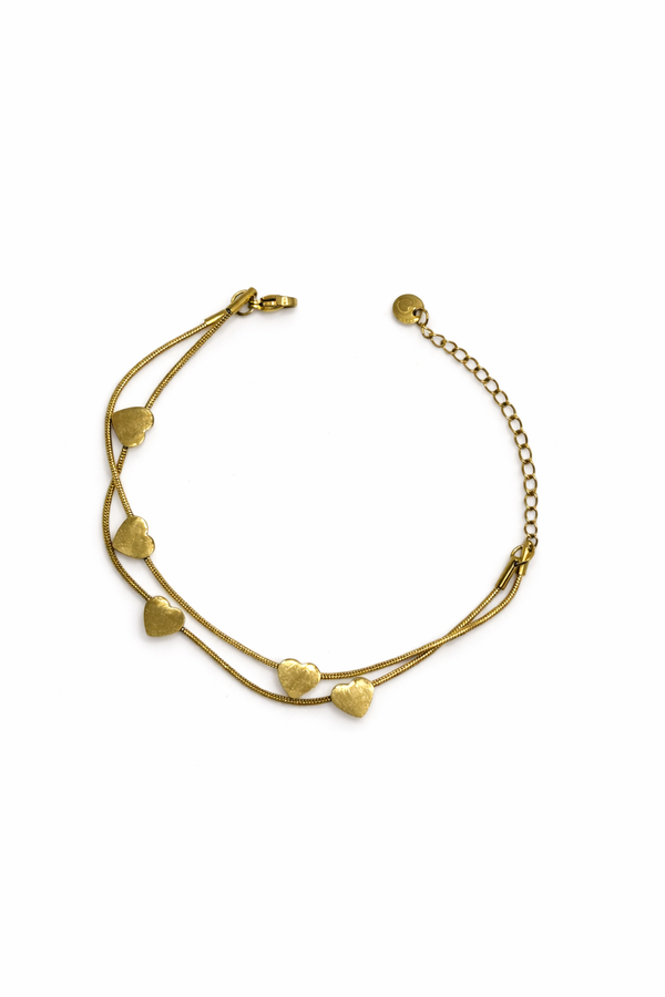 Priva Amora Heart Gold-Plated Bracelet