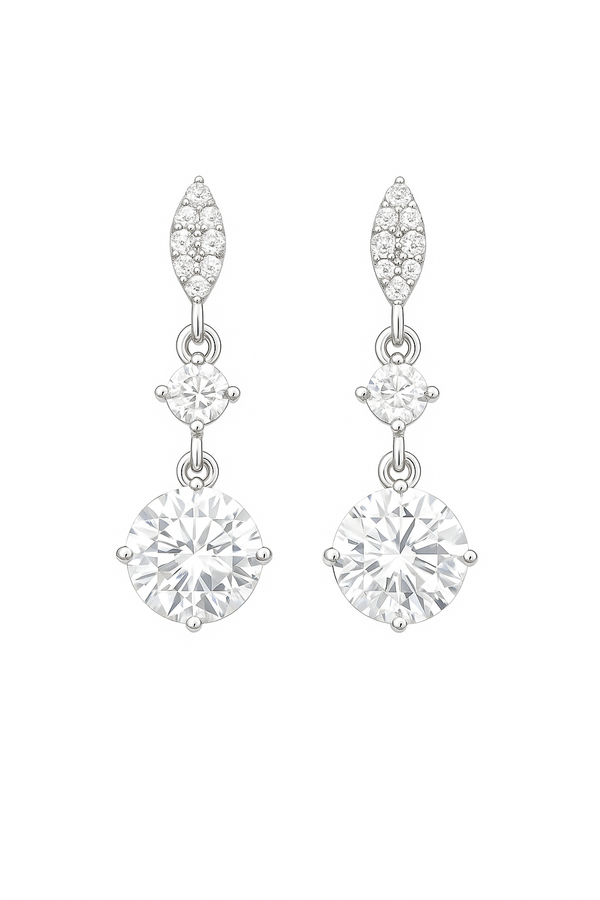 Priva Aurora Triple Drop Diamond Earrings