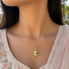 Priva Resin ArtGold Pendant Necklace