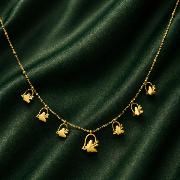 Priva Butterfly Heart Charm Necklace