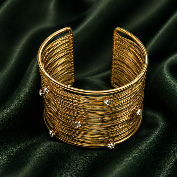 Priva Celestia Crystal Gold-Plated Handcuffs