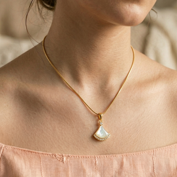 Priva Moon Petal Anti Tarnish Necklace