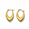 PrivaV Shaped Gold Plated Hoop Earrings