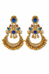 Royal Blue Chandbali Jhumka