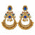 Royal Blue Chandbali Jhumka