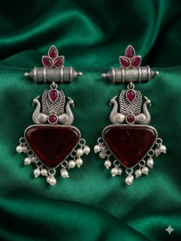 Meher Maroon Jhumkas