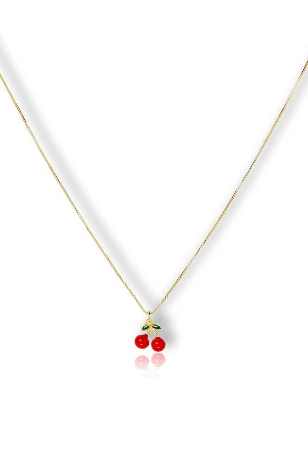 Priva Cute Cherry Pendant Necklace for Women