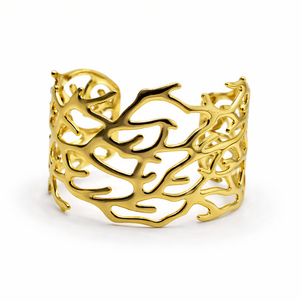 Priva Aurora Reef Gold Cuff Bracelet