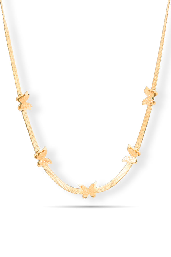 Priva Butterfly Gold Necklace