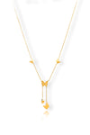 Priva Butterfly Drop Gold Necklace