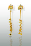 Antique Gold Long Bridal Earrings with Kundan & Ghungroo