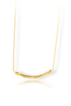 Priva Minimal Curved Bar Gold Necklace