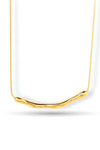 Priva Minimal Curved Bar Gold Necklace