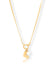 Priva Letter L Pearl Charm Gold Necklace