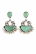 Priva Meher Mint Oxidised Jhumka